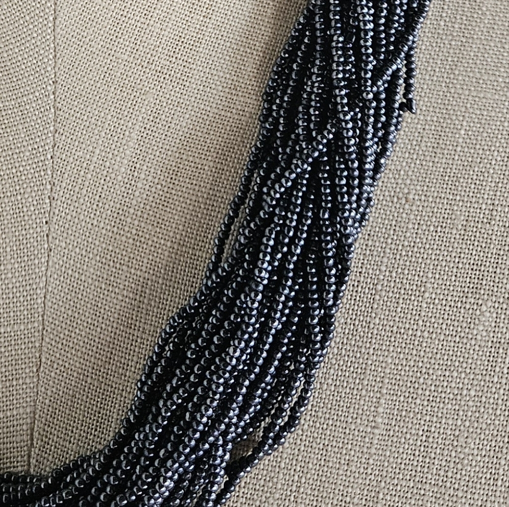 NWT STEPHAN ADRIAN Dark Gray Beaded Necklace | 20" - Picture 6 of 6